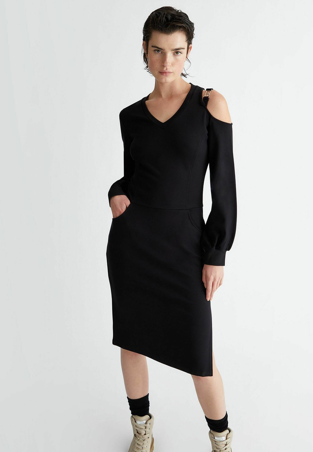 Платье из джерси Liu Jo Jeans, черный цена и фото