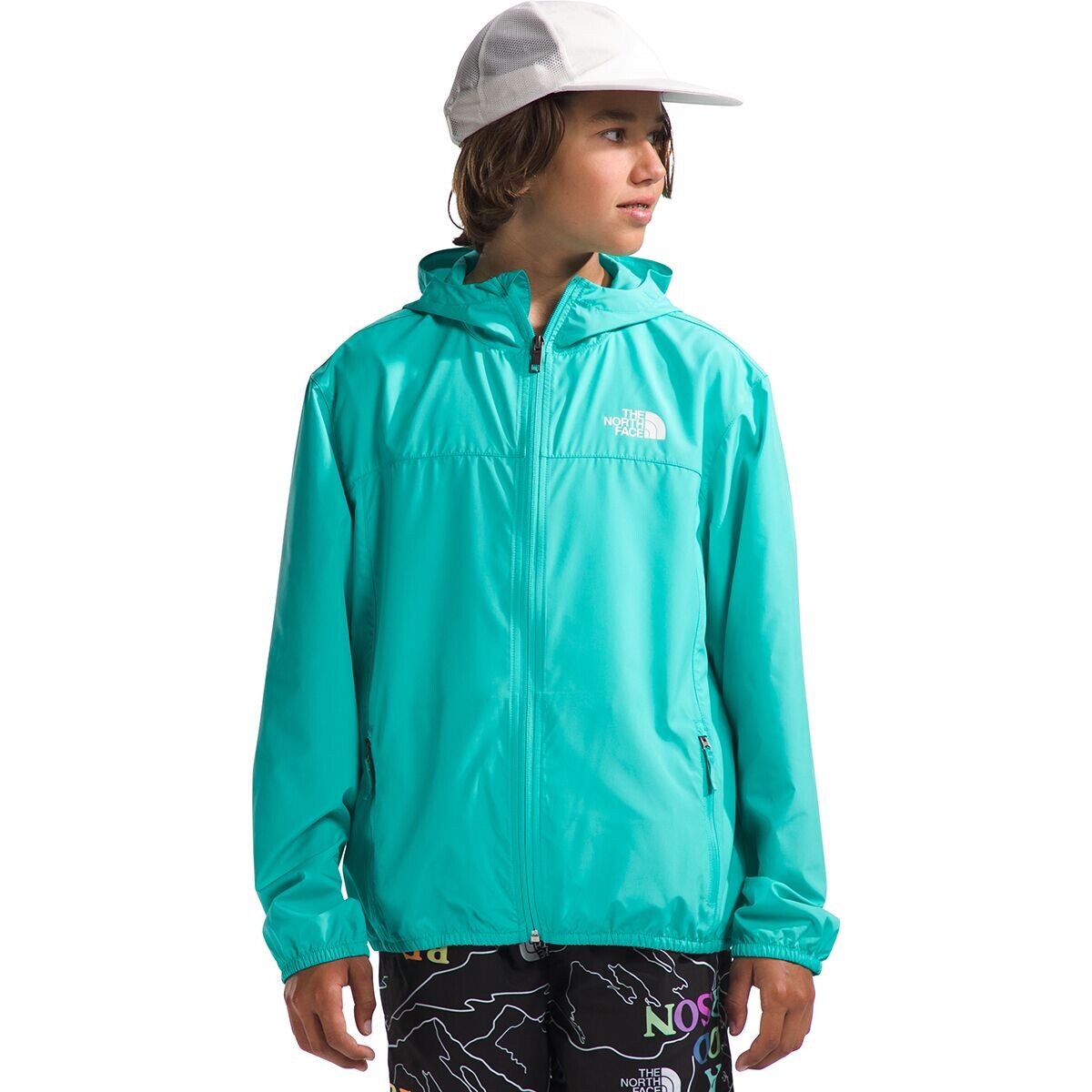 Куртка windwall с капюшоном never stop – для мальчиков The North Face, синий ветровка the north face kid s never stop hooded windwall цвет geyser aqua