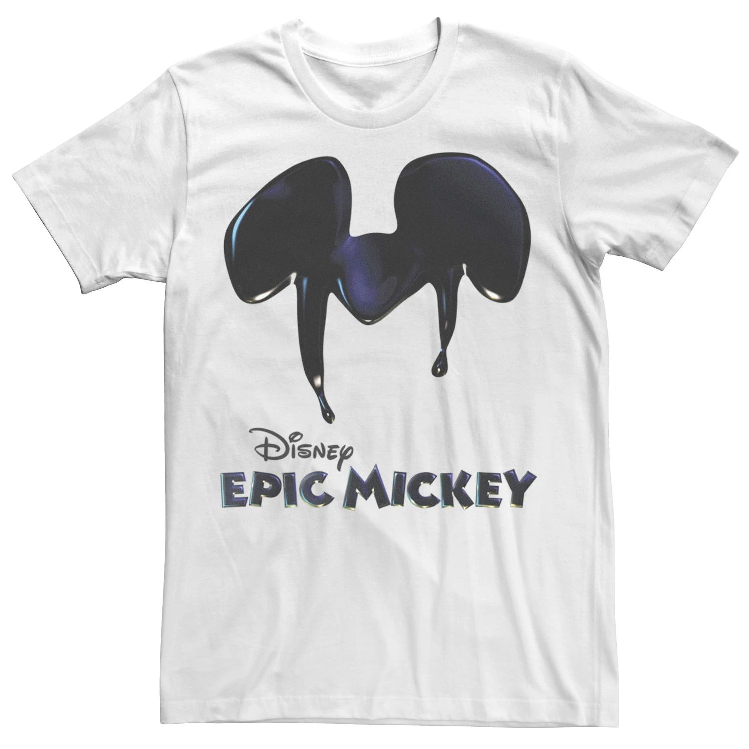 Мужская футболка Disney Epic Mickey Dark Paint Drip с логотипом Licensed Character мужская футболка с портретом disney epic mickey painting licensed character