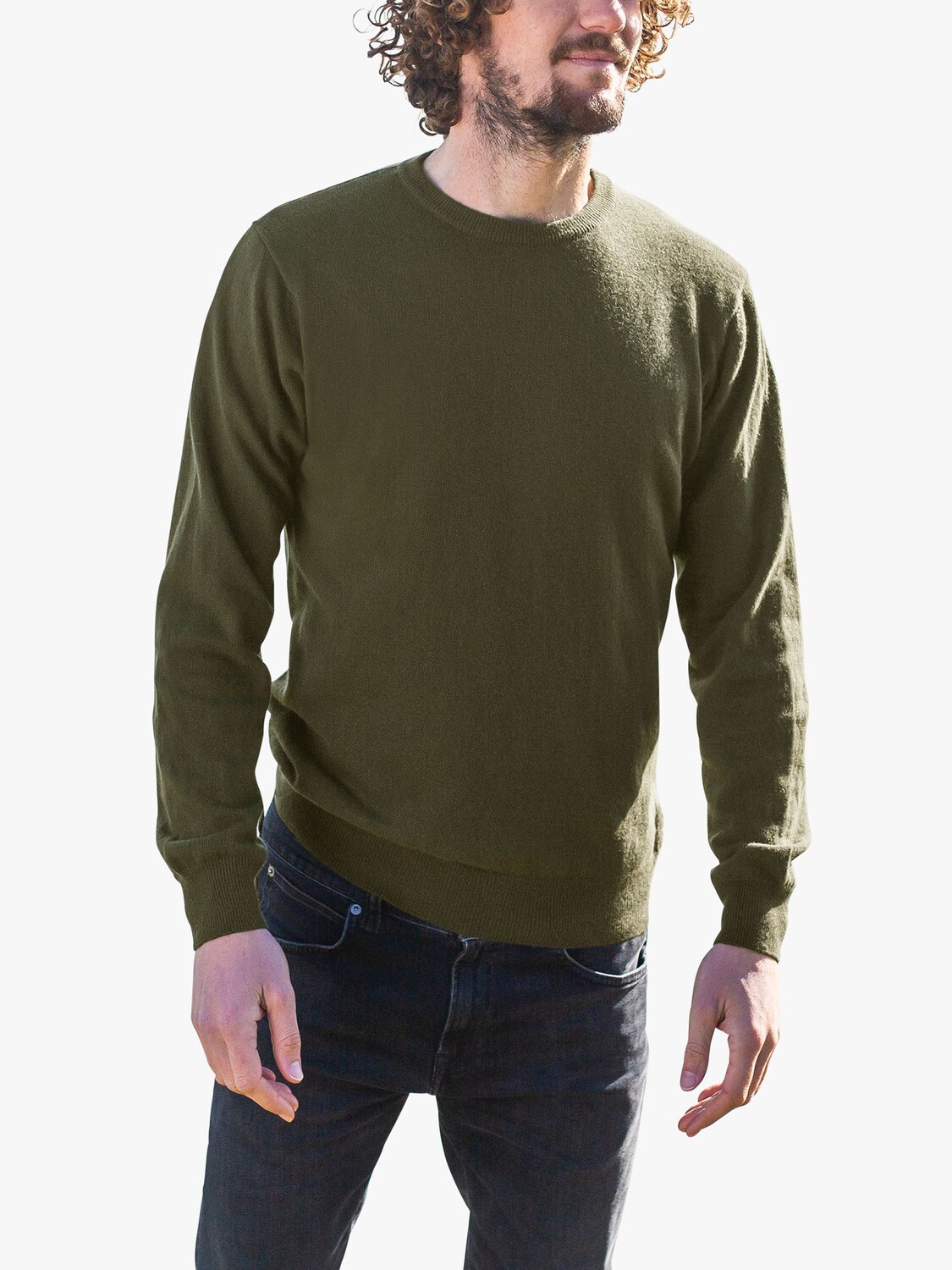 

Шерстяной джемпер с круглым вырезом Celtic & Co. Supersoft Geelong, оливковый