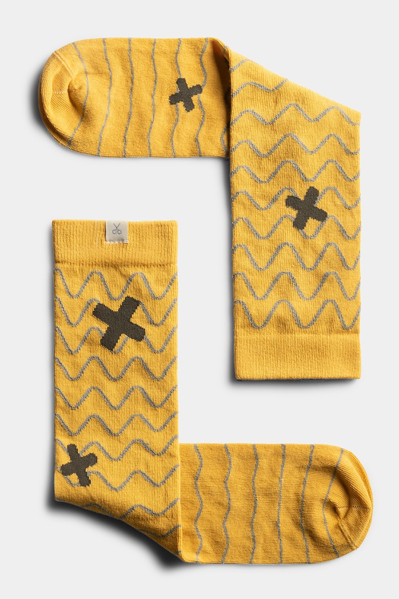 Хлопковые носки с рисунком Kaft, желтый
