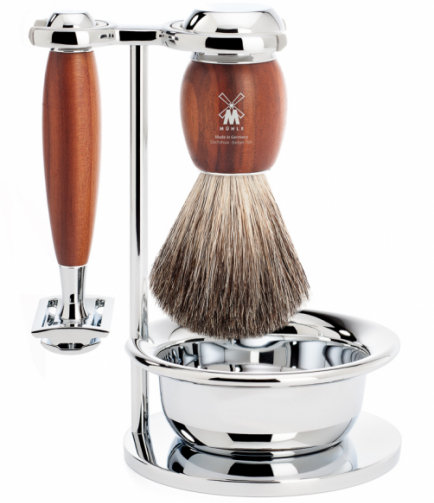 Набор для бритья с бритвой и чашей (S81H331SSR) Muhle Vivo Plum