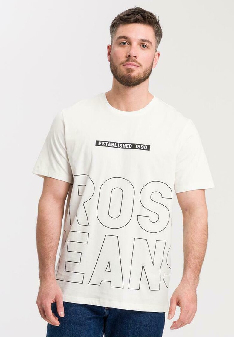

Футболка с принтом Cross Jeans, молочный