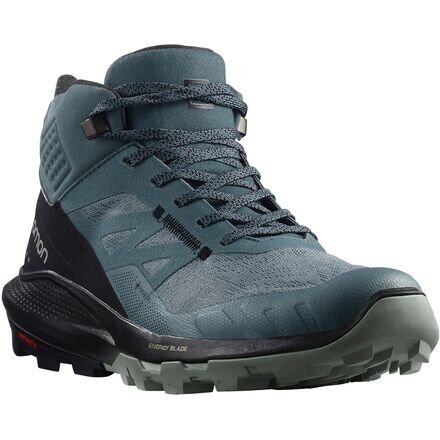 Походные ботинки Outpulse Mid GTX женские Salomon, цвет Stormy Weather/Black/Wrought Iron походные ботинки salomon outpulse mid gtx цвет wrought iron ebony blazing orange