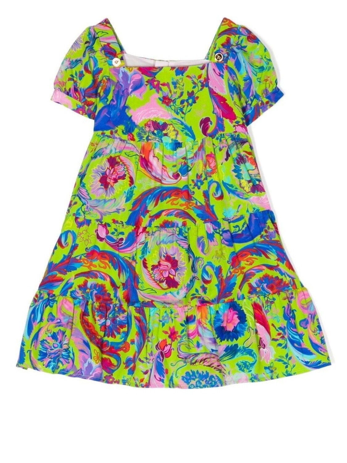 

Платье Calidescope с короткими рукавами Versace Kids, зеленый