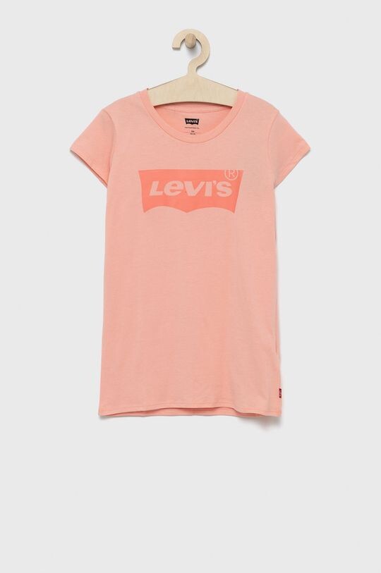 Хлопковая футболка для детей Levi's, розовый