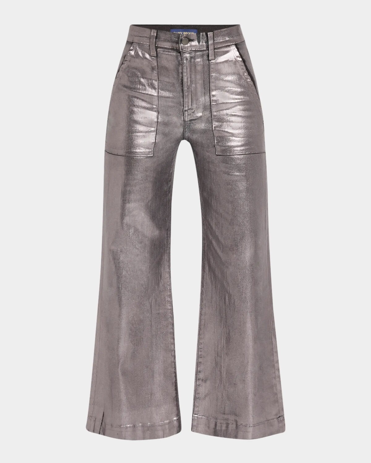 

Укороченные джинсы Clifford с эффектом металлик Ramy Brook, цвет Gunmetal Metallic Denim