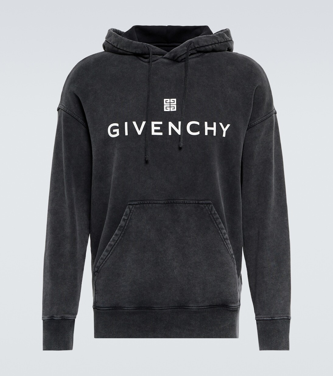 

Худи из хлопкового джерси с логотипом Givenchy, серый