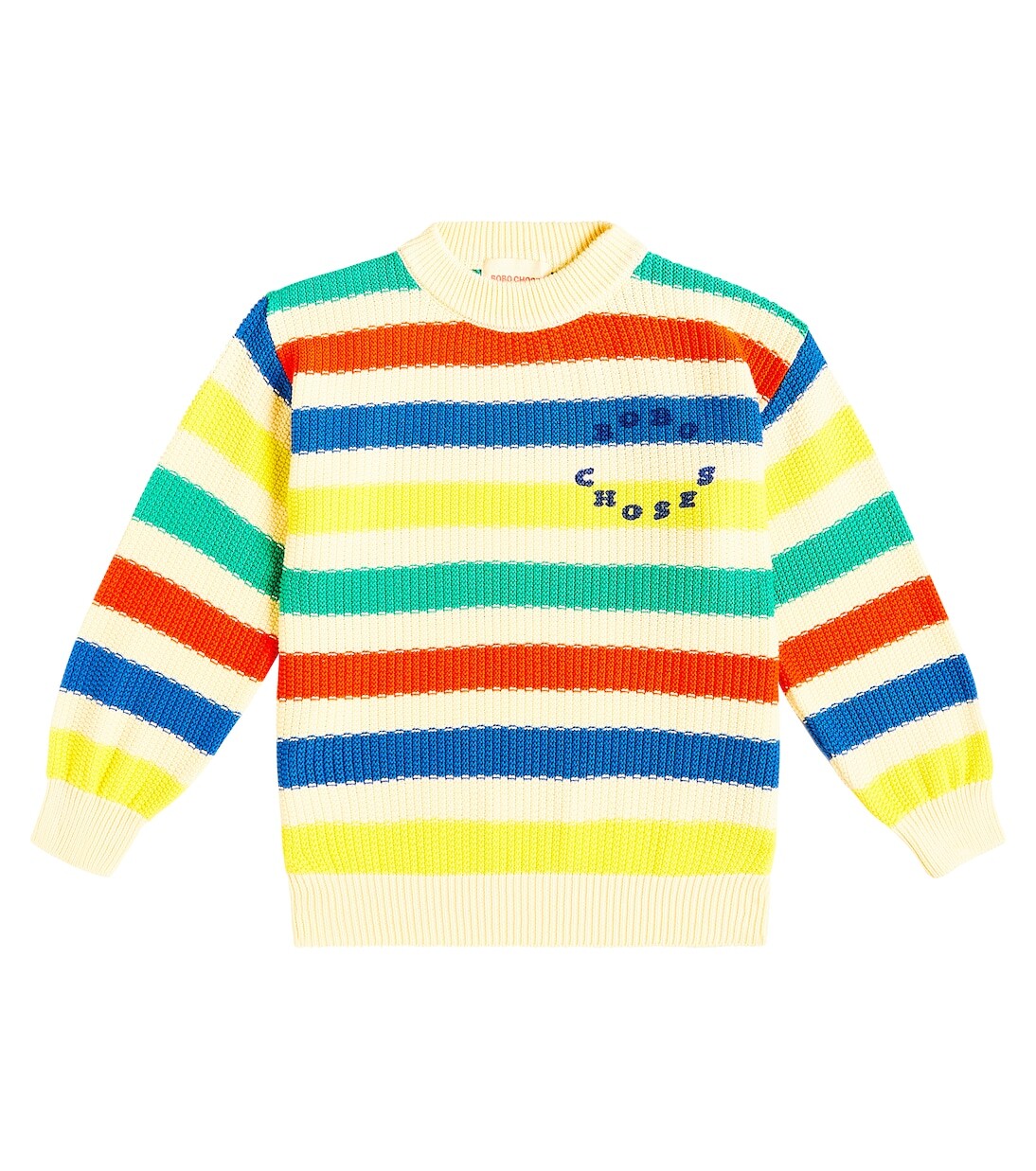 

Полосатый хлопковый свитер Bobo Choses, мультиколор