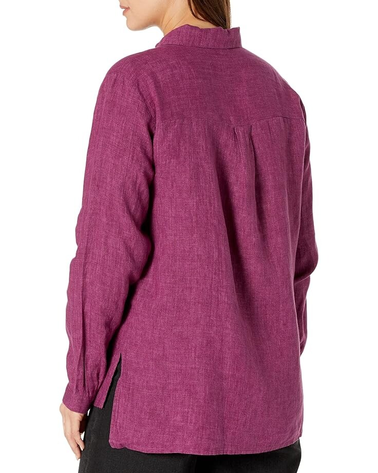 

Рубашка Eileen Fisher Petite Classic Collar Shirt, цвет Raspberry
