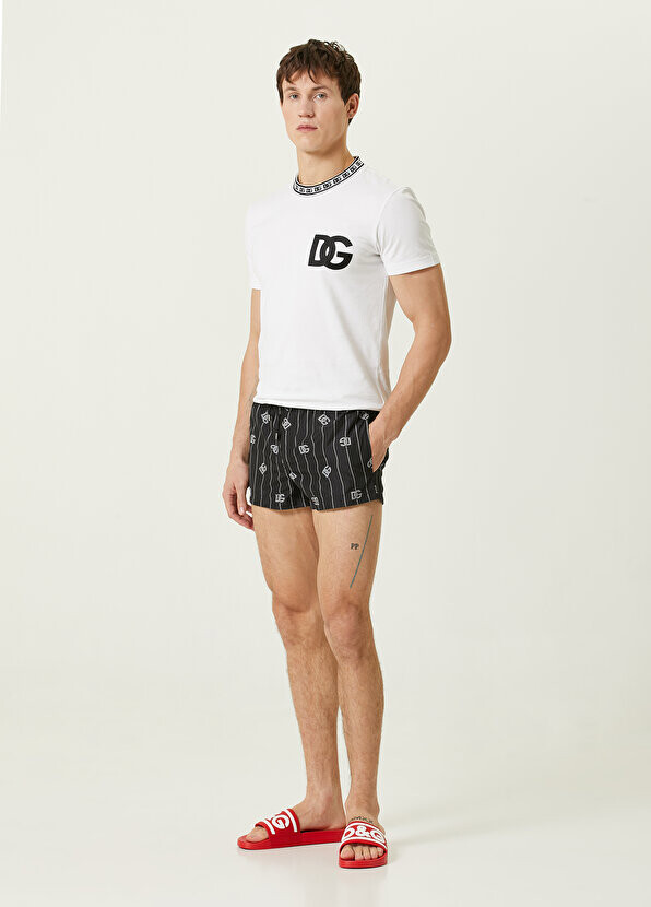 

Черный купальник с логотипом на кулиске на талии Dolce&Gabbana