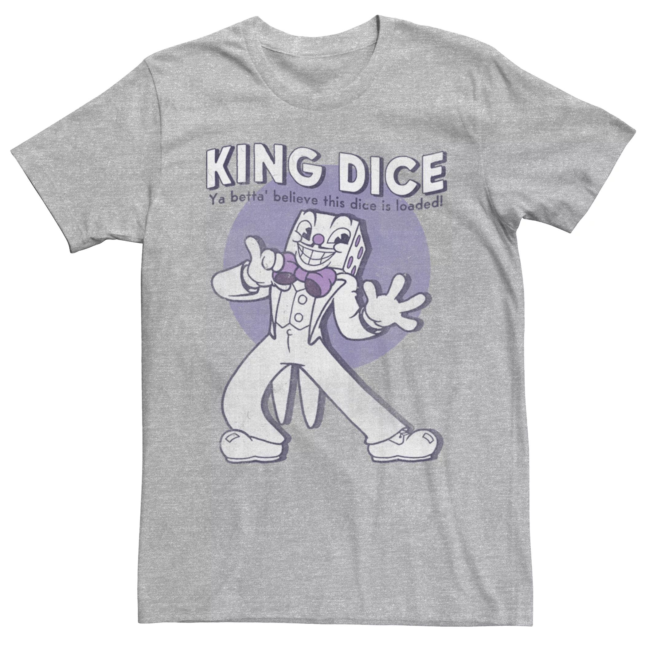 Мужская футболка Cuphead King Dice Licensed Character мужская толстовка для спортзала cuphead clip joint licensed character