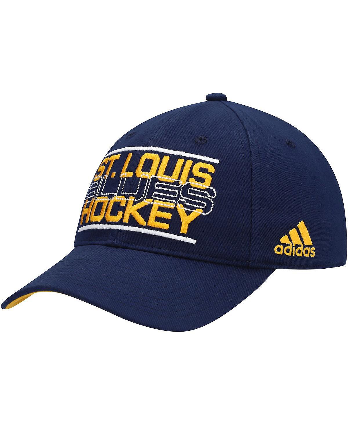 

Мужская темно-синяя шляпа St. Louis Blues с напуском и гибкой кепкой adidas