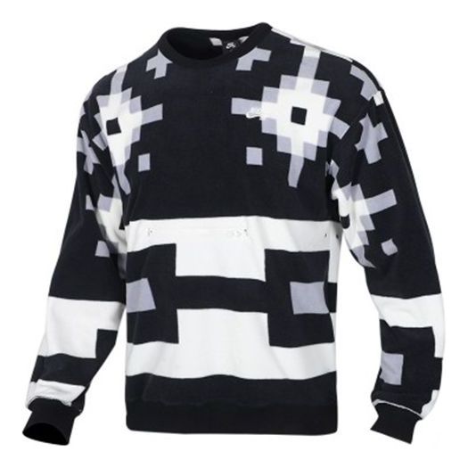 Толстовка Nike SB Skateboard Icon Pattern Printed Sweater For Men Black/White, черный