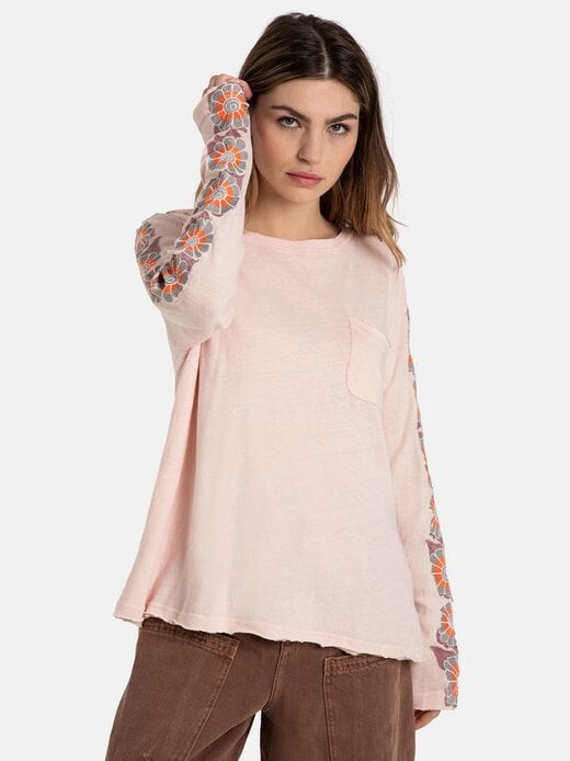 

Рубашка с длинным рукавом на лозе Free People, розовый