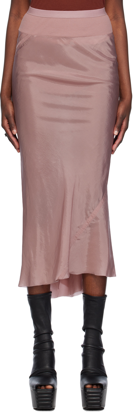 Розовая юбка-миди до теленка Rick Owens юбка годе galar миди размер 52 белый