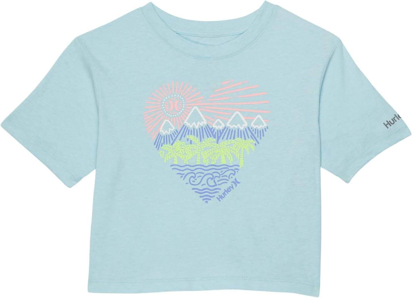 

Футболка Hurley Graphic Boxy T-Shirt, цвет Seafoam Blue Heather