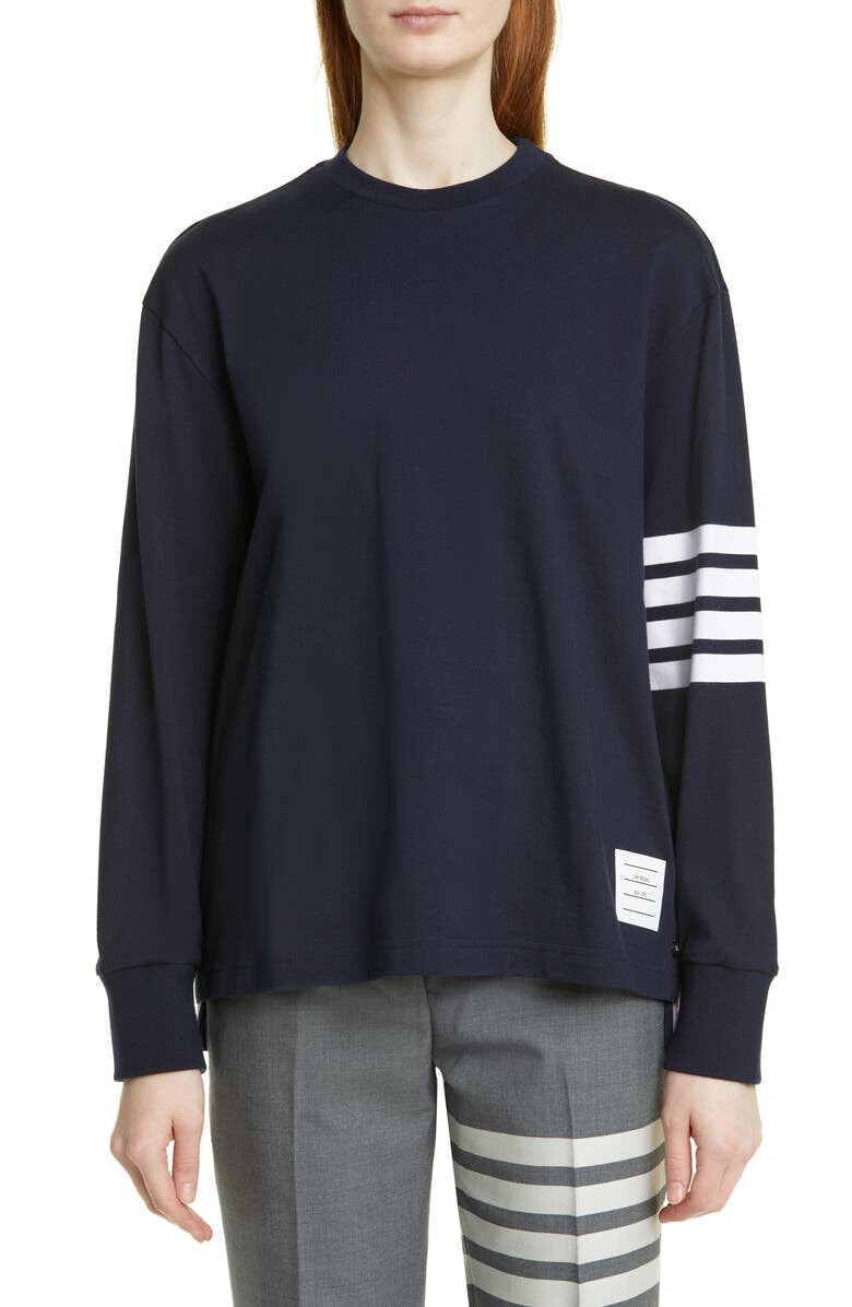 

Футболка оверсайз с длинным рукавом 4-Bar THOM BROWNE