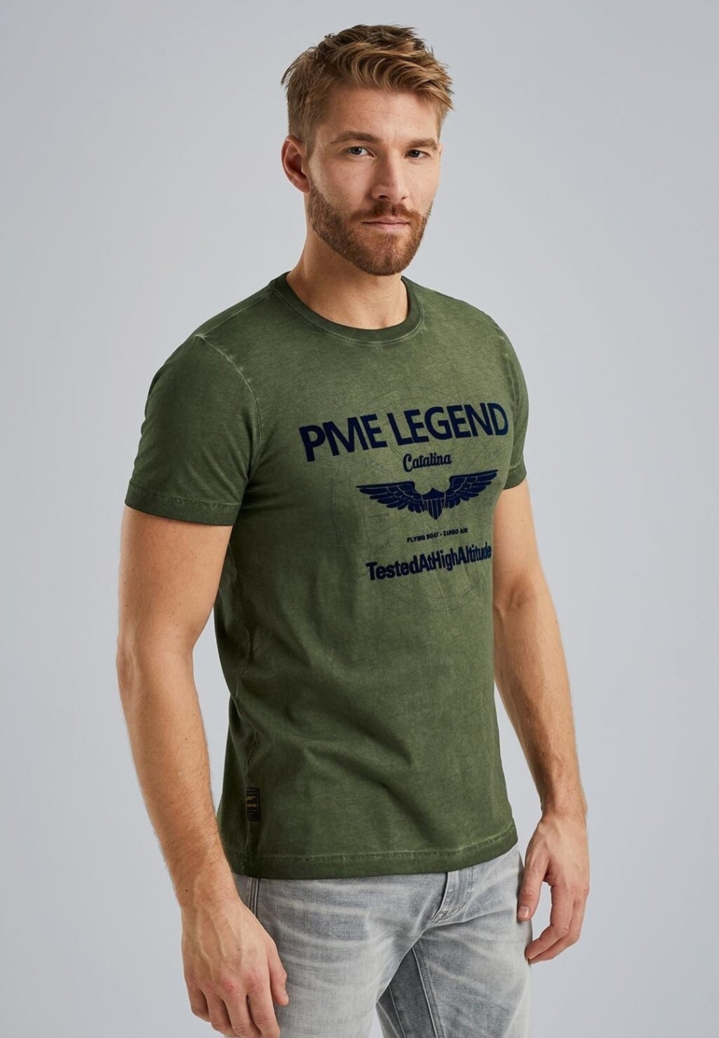 Футболка с принтом PME Legend, цвет deep lichen green