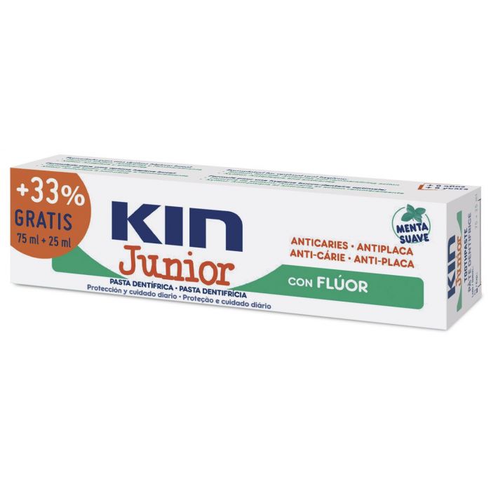 Зубная паста Kin Junior Pasta de Dientes Anticaries Kin, 75 ml зубная паста pasta de dientes anticaries mega mint 150 ml