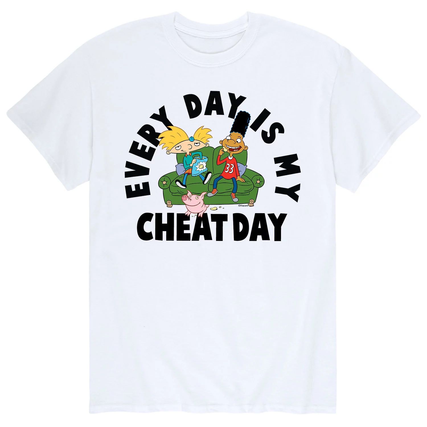 Мужской «Эй, Арнольд!» Футболка Cheat Day Licensed Character