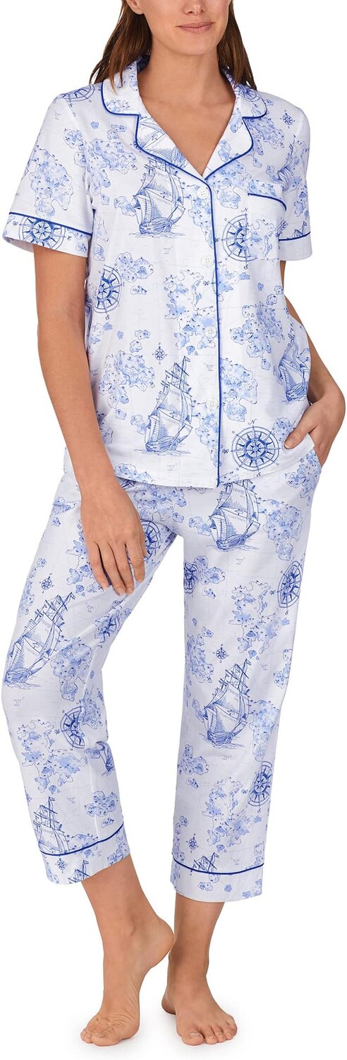 

Укороченная пижама с короткими рукавами Bedhead PJs, цвет Voyager