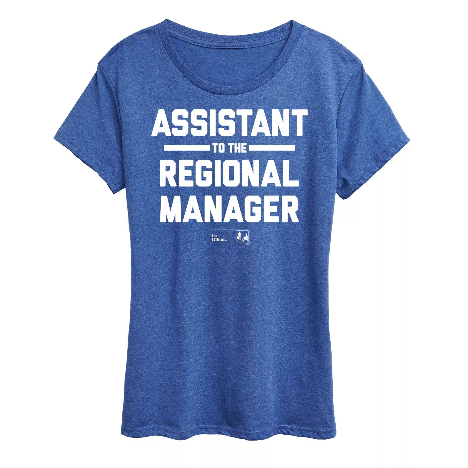 Женская футболка с рисунком «Офис-помощник регионального менеджера» Licensed Character, синий