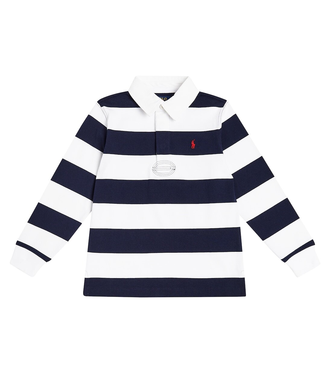 

Полосатая рубашка-поло из хлопка Polo Ralph Lauren, белый