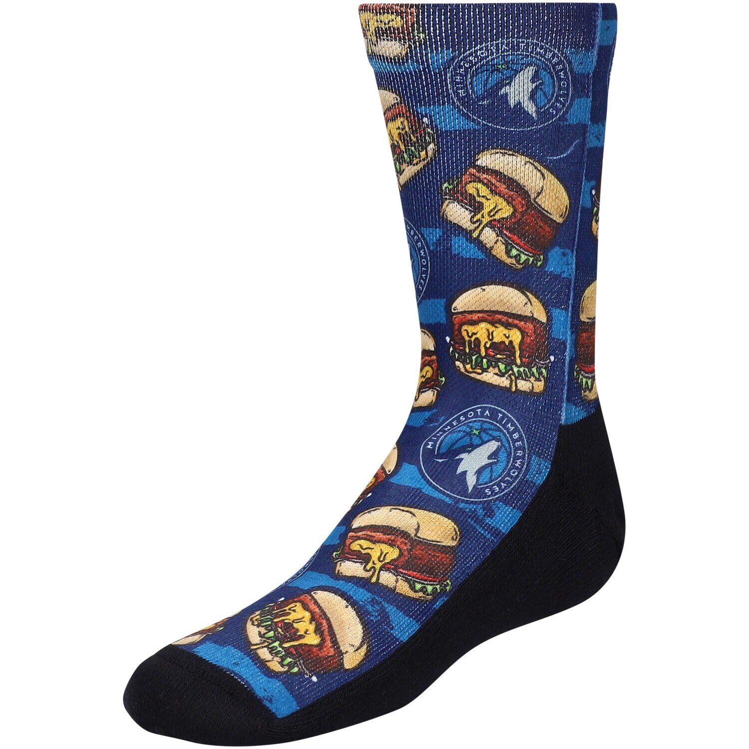 

Носки Youth Rock Em Носки Minnesota Timberwolves Juicy Lucy Burger Crew Unbranded