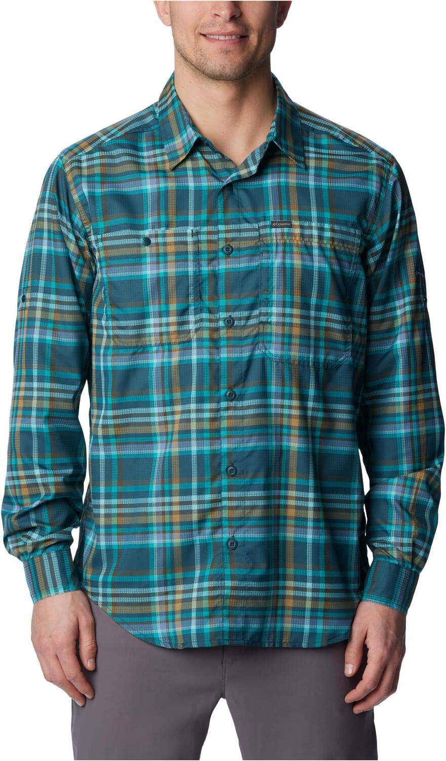 

Рубашка Silver Ridge Utility Lite Plaid Long Sleeve Columbia, цвет Night Wave Dispearsed Plaid