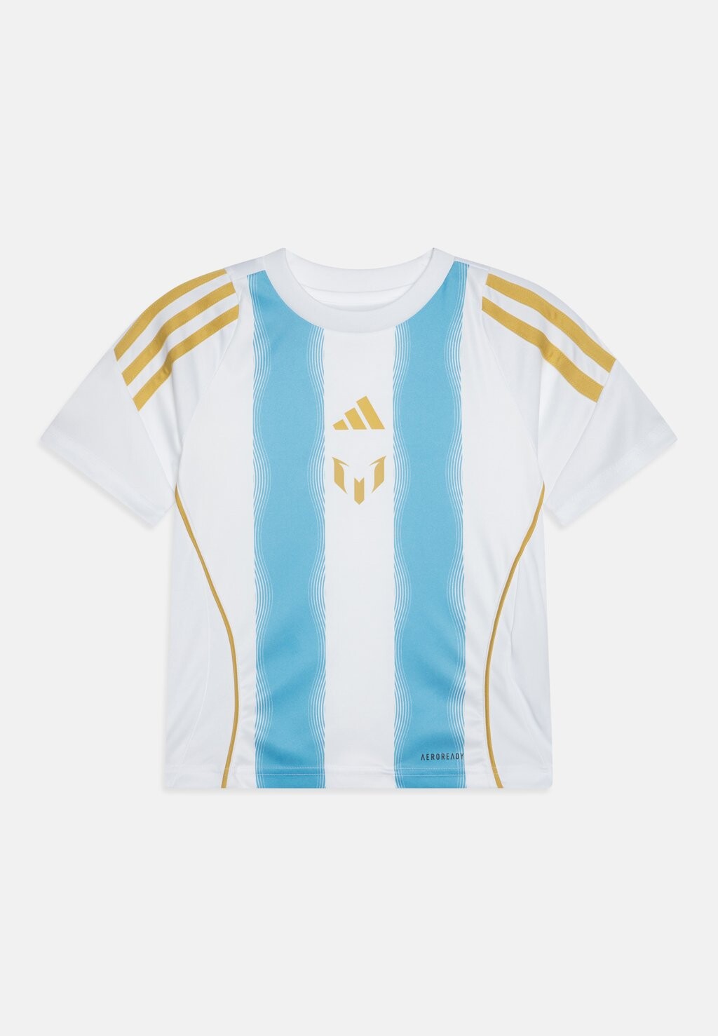 Спортивная футболка MESSI TRAINING UNISEX adidas Performance, цвет white/semi blue burst стабилизирующие кроссовки galaxy 6 adidas performance цвет footwear white semi blue burst semi spark