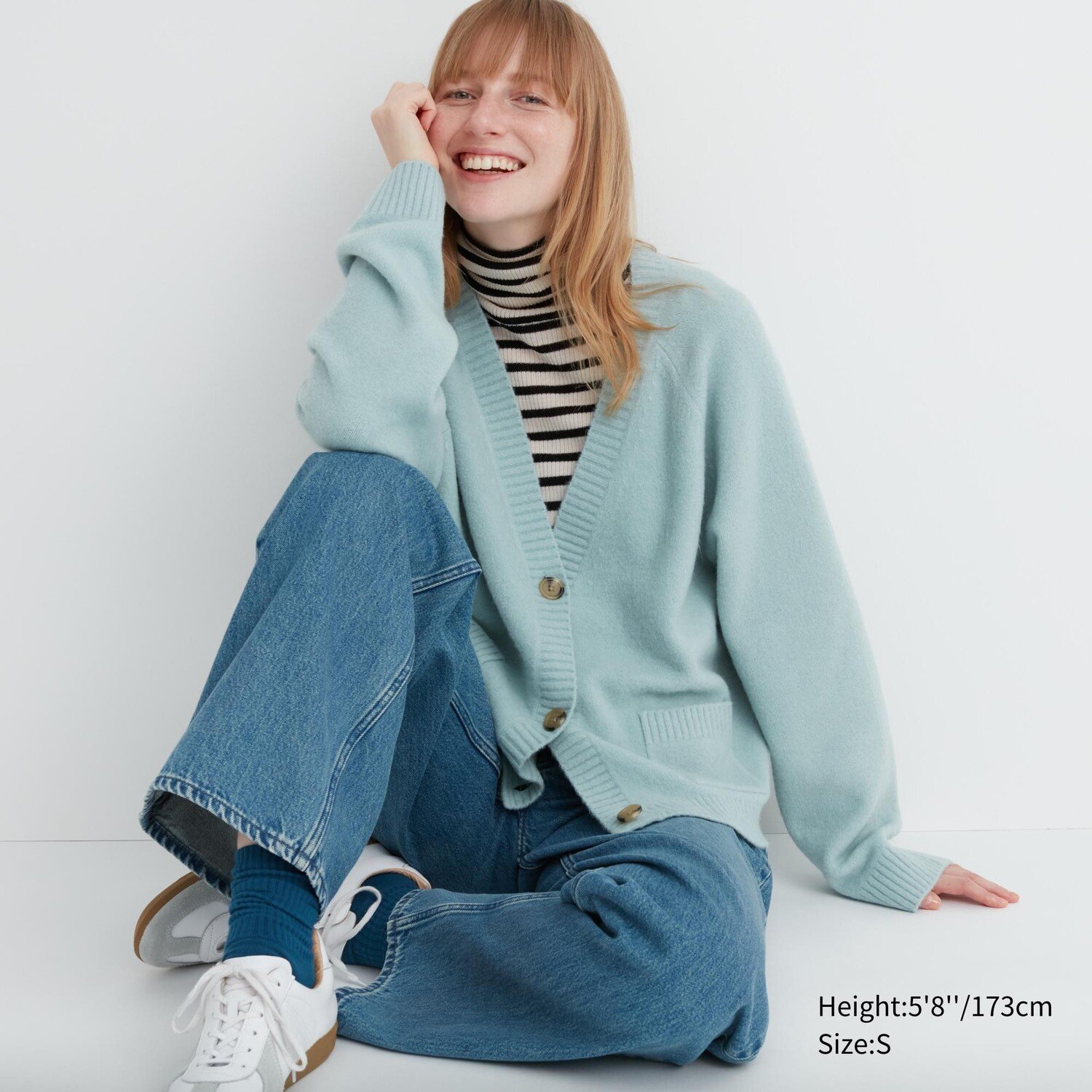 

Кардиган Uniqlo женский из пряжи суфле, синий