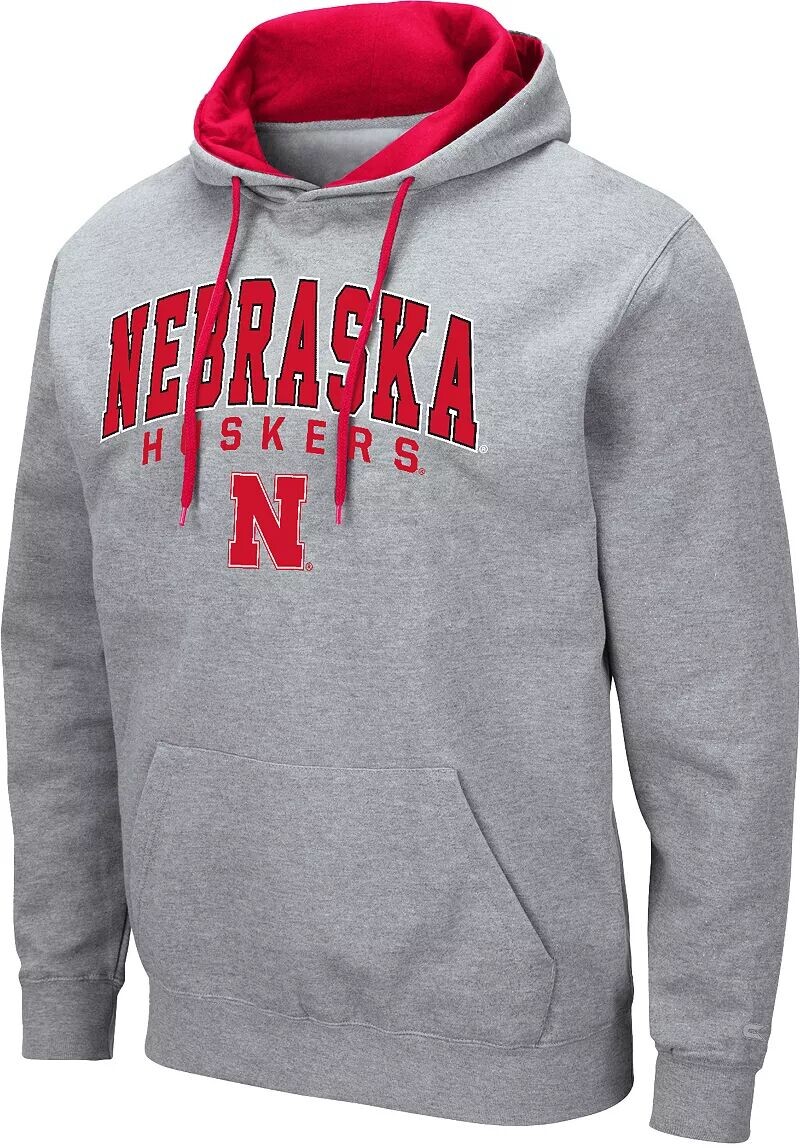 

Colosseum Мужская серая толстовка Nebraska Cornhuskers