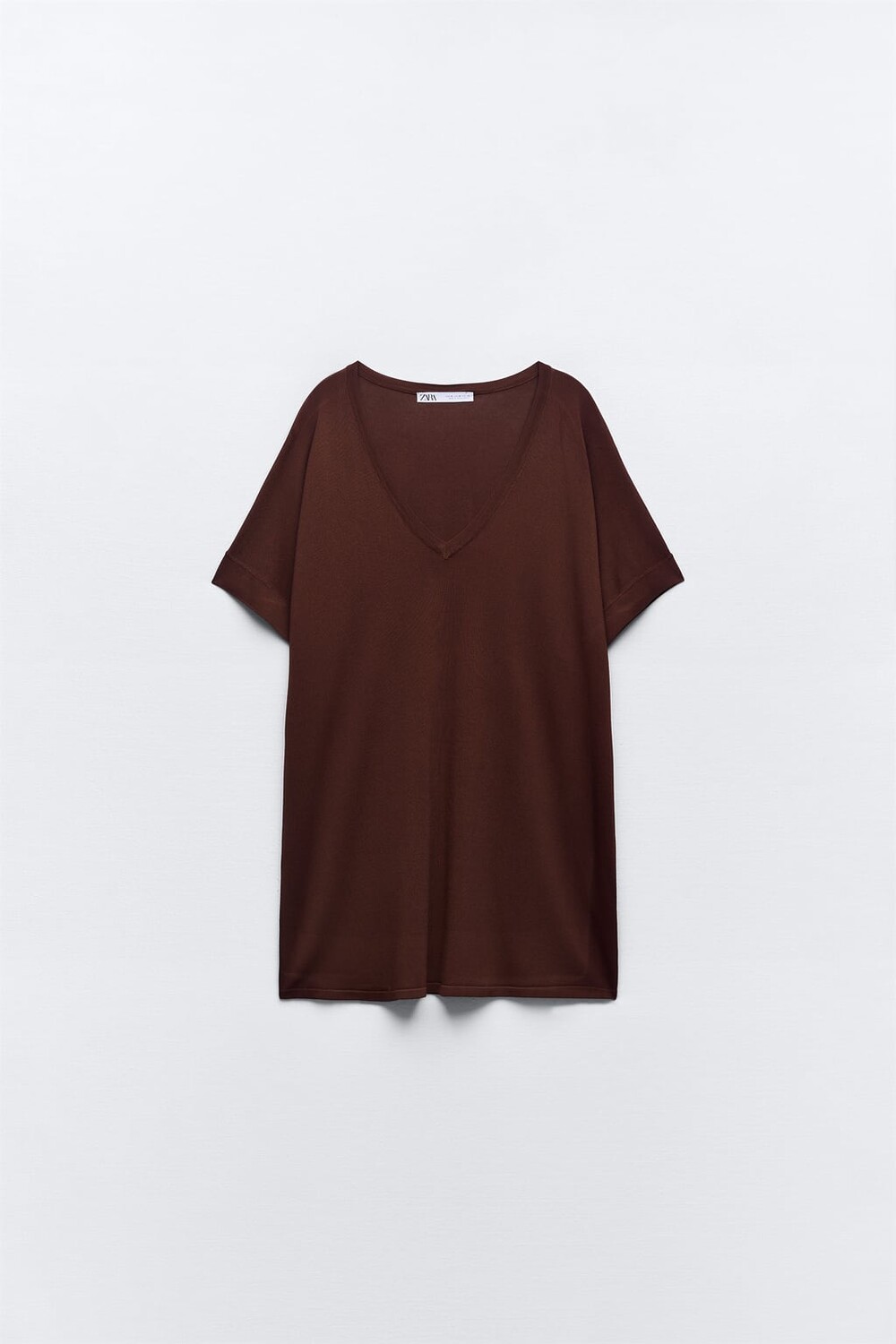 

Трикотажная футболка оверсайз ZARA