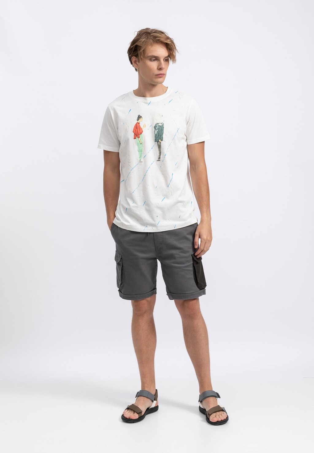 

Футболка с принтом Obitus KAFT, цвет off white