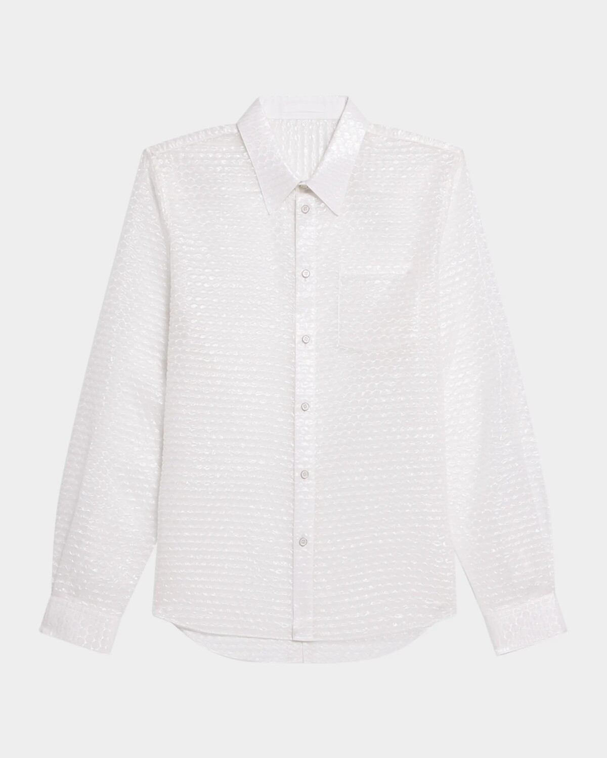 

Рубашка Bubble с изогнутыми длинными рукавами Helmut Lang, прозрачный