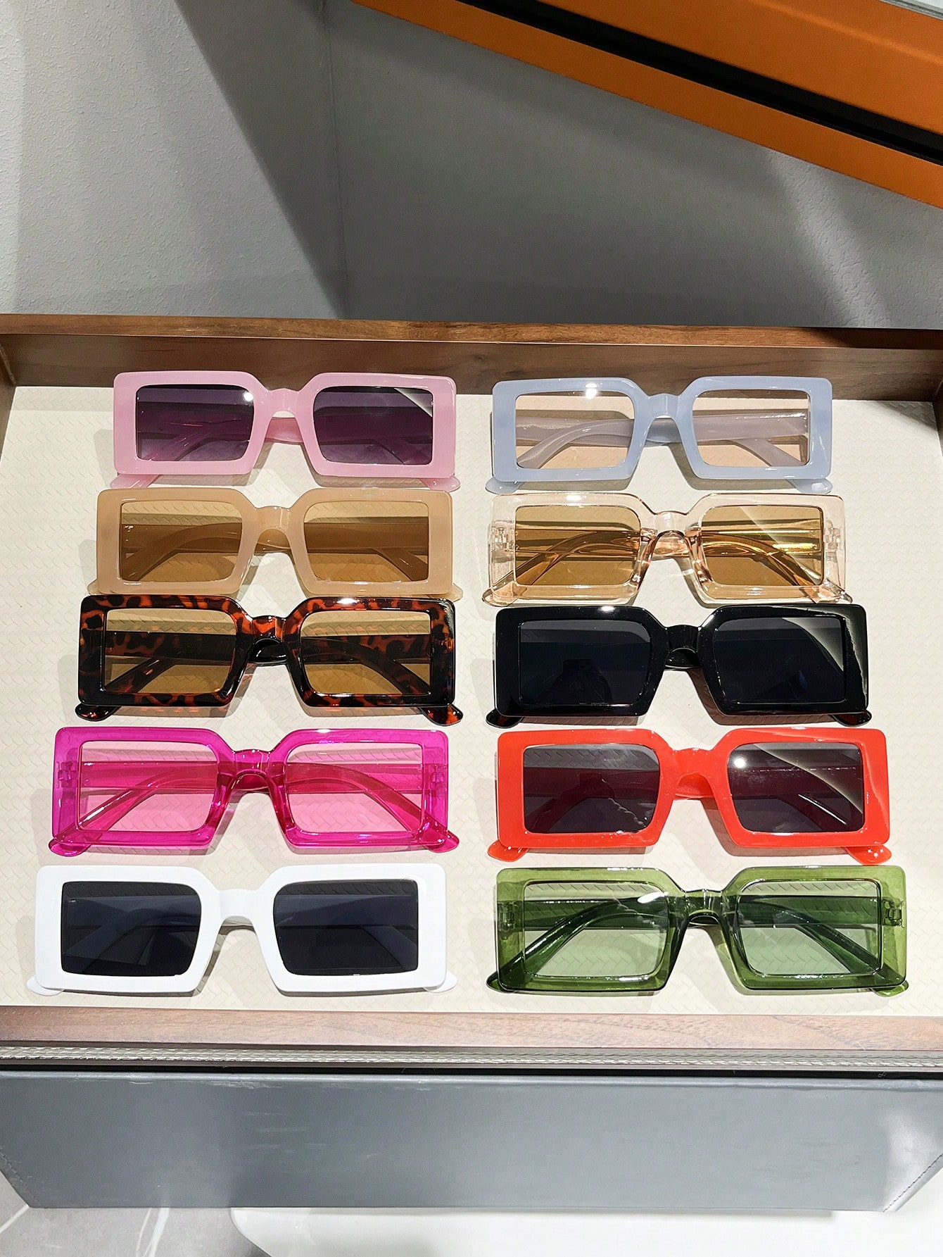 10 шт. унисекс квадратные полнокадровые пляжные солнцезащитные очки для ежедневного украшения одинаковые
