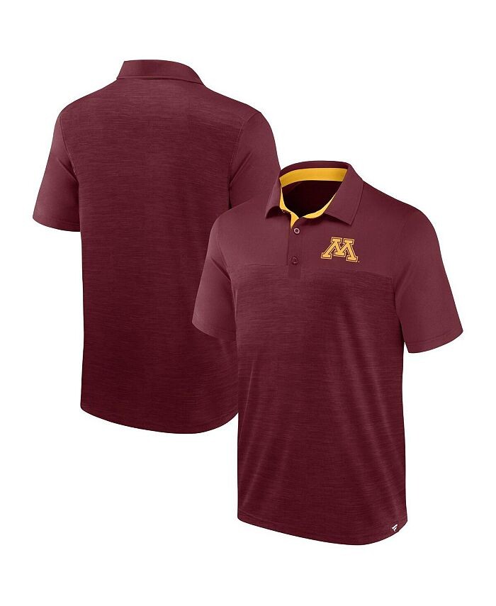

Мужская классическая рубашка-поло Homefield с фирменным логотипом Heather Maroon Minnesota Golden Gophers Fanatics, красный