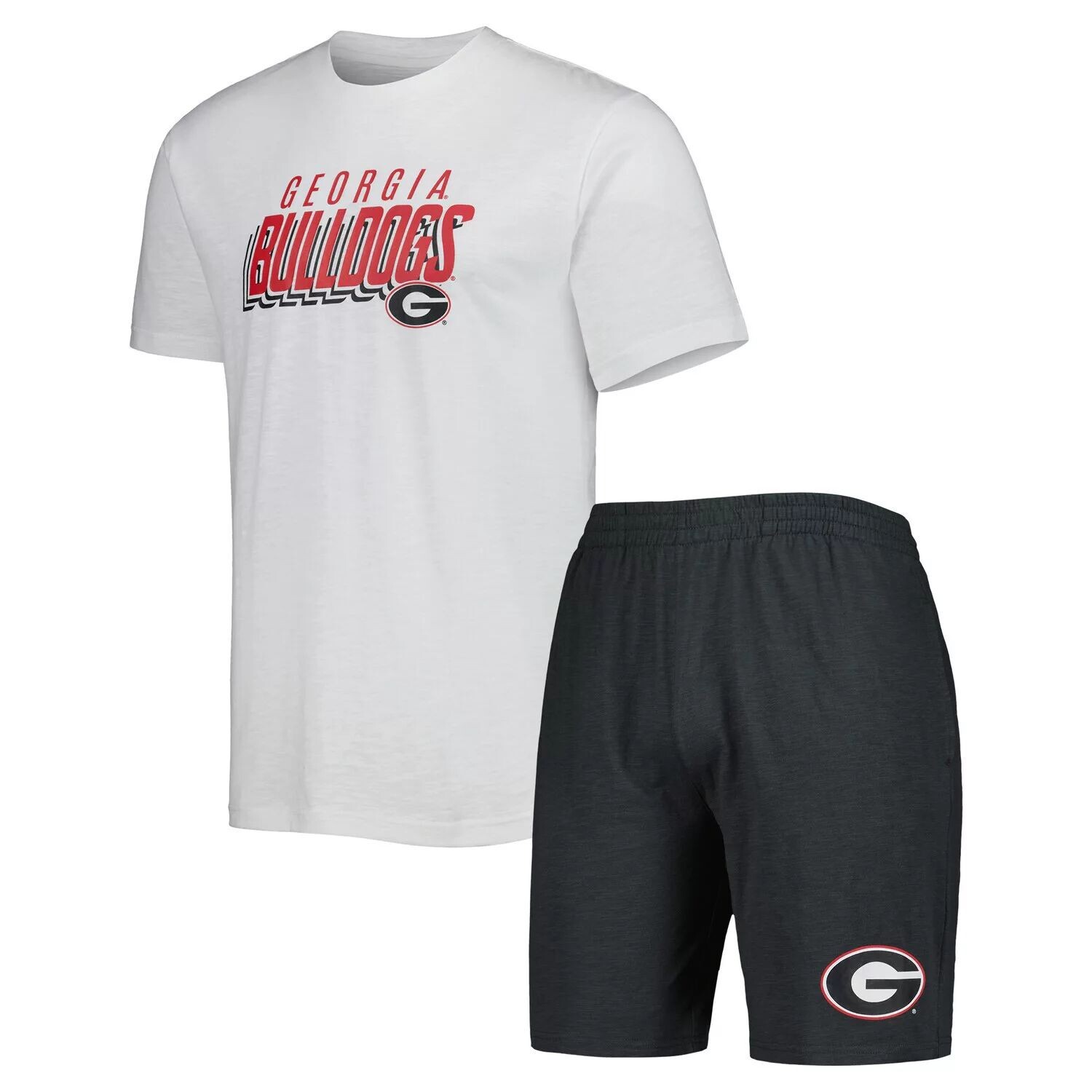 

Мужской комплект из футболки и шорт для даунфилда Concepts Sport Charcoal/White Georgia Bulldogs Downfield