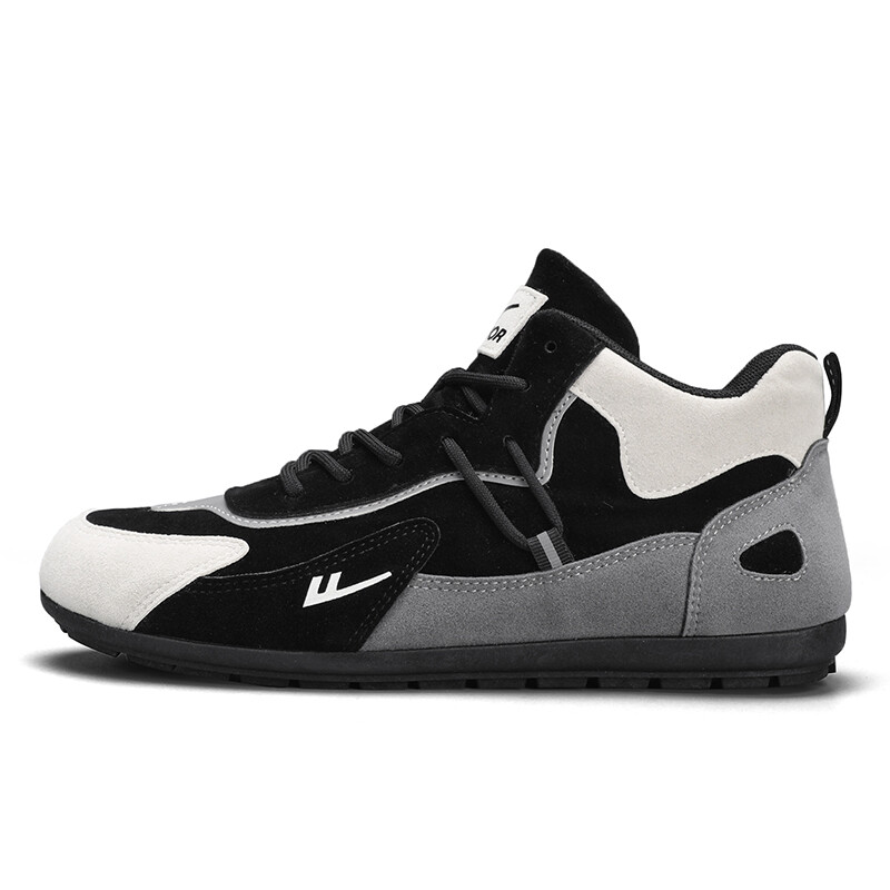 

Кроссовки WARRIOR Lifestyle Shoes Men Mid-top Beige, черный/бежевый/серый