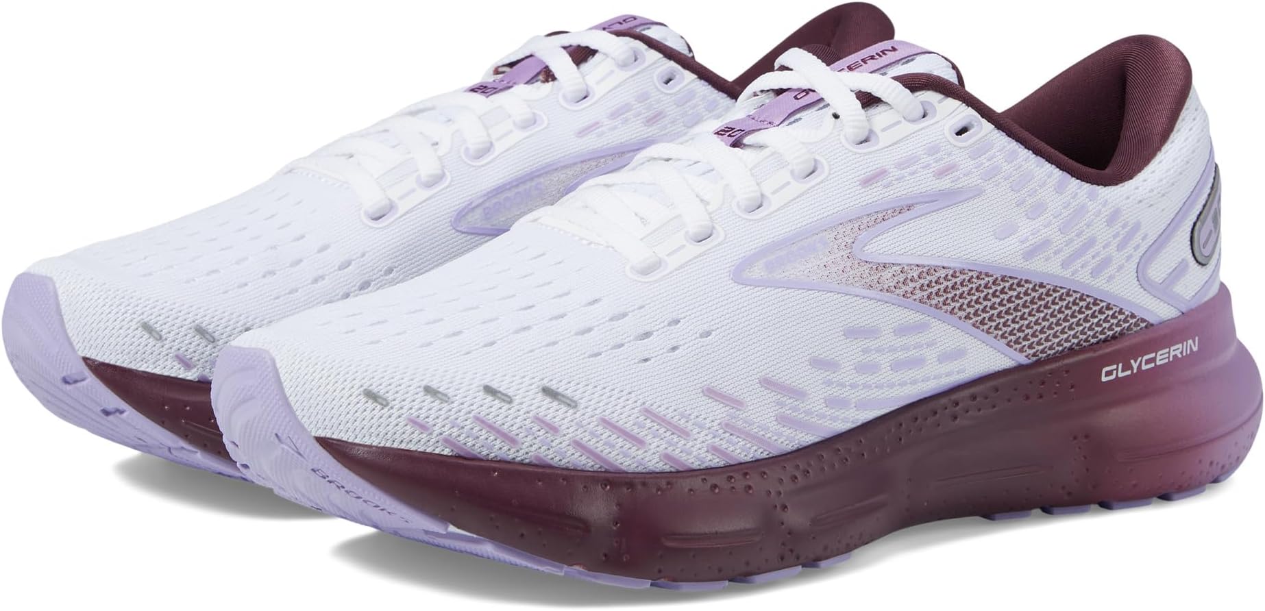 

Кроссовки Glycerin 20 Brooks, цвет White/Orchid/Lavender, Белый