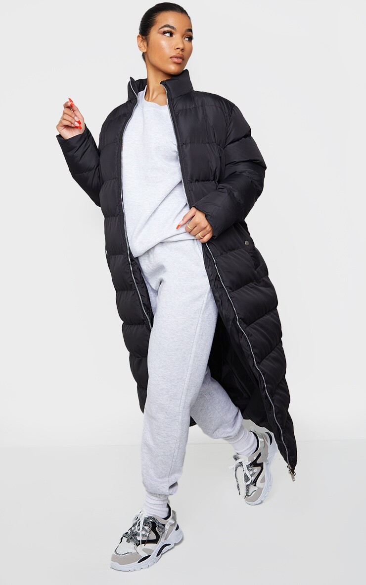 

PrettyLittleThing Черная куртка-пуховик Maxi Bubble, Черный