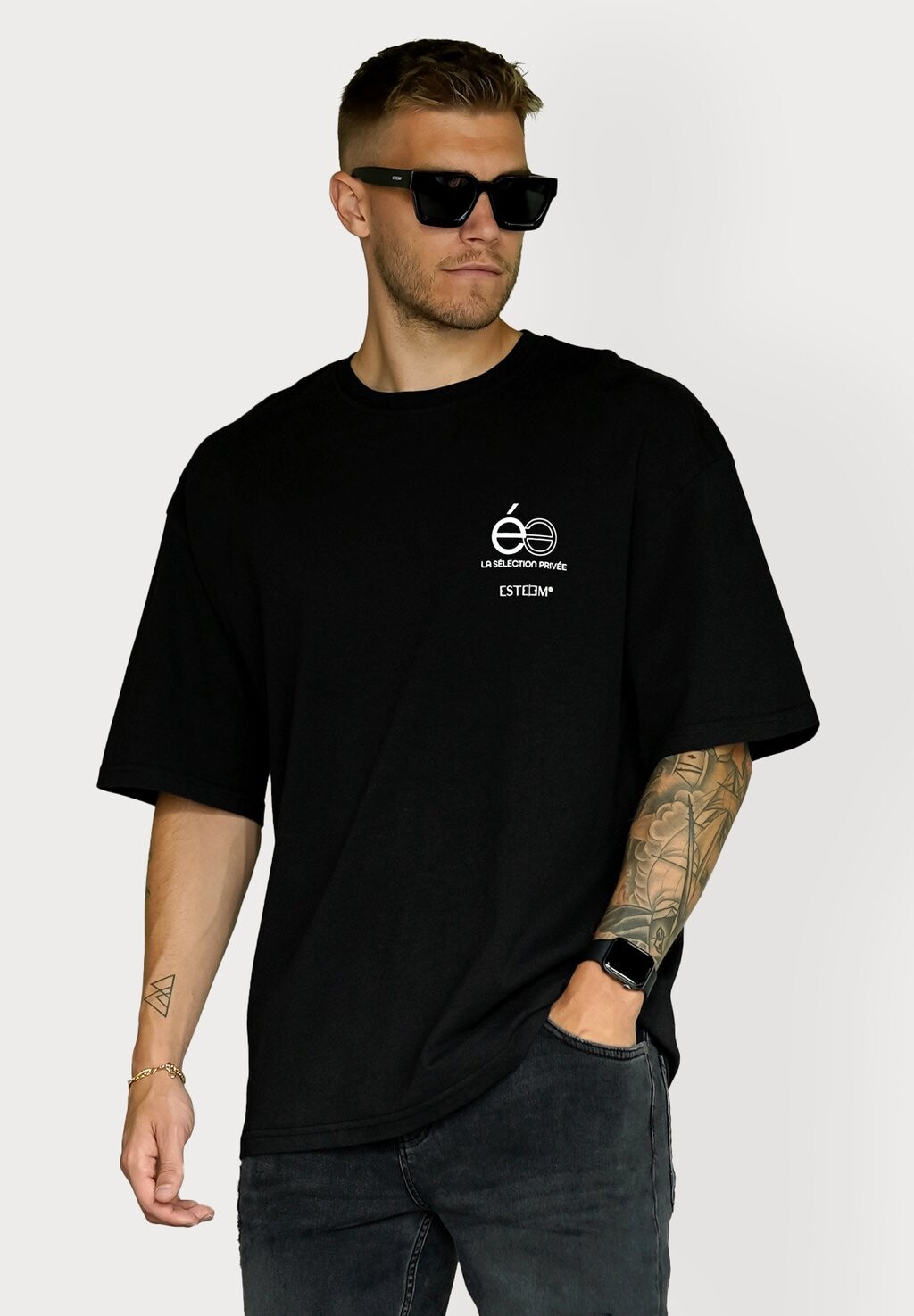 

Футболка с принтом OPPOSÉ LOGO OVERSIZED ESTEEM, цвет black