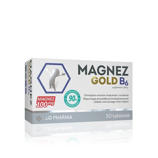 Магний Голд В6, Биологически активная добавка, 50 таблеток. Alg Pharma биологически активная добавка nooteria labs магний в6 extra pure 60 шт