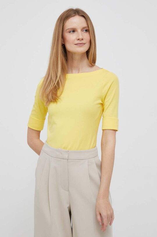 

Футболка Лорен Ральф Лорен Lauren Ralph Lauren, желтый