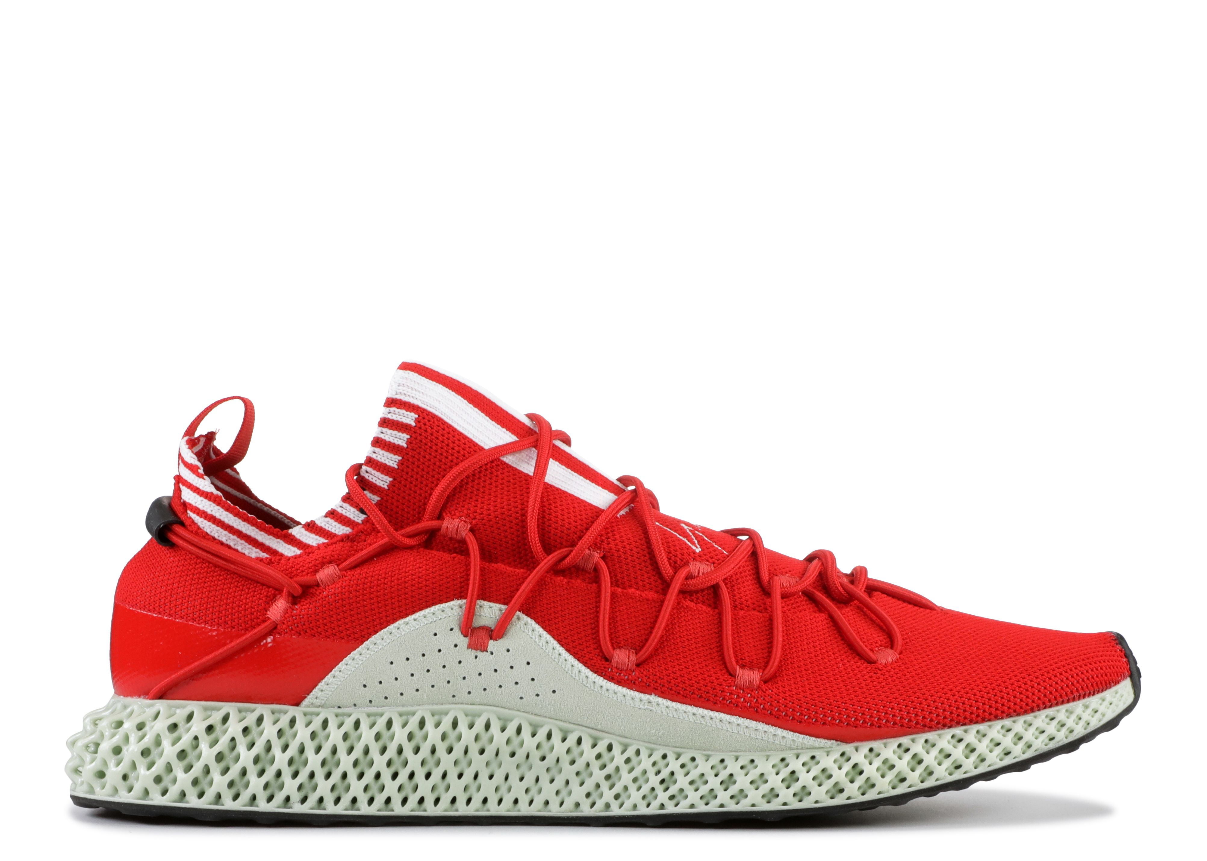 кроссовки y 3 runner 4d iow размер 4 белый Кроссовки adidas Y-3 Futurecraft Runner 4D 'Red', красный