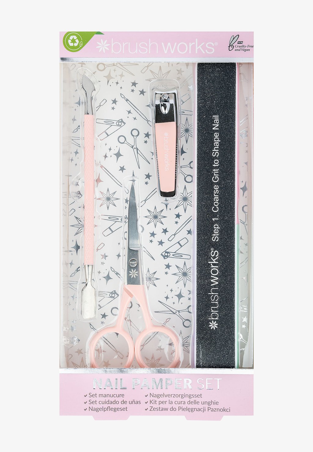 Набор для ногтей Brushworks Nail Pamper Set Brushworks, розовый