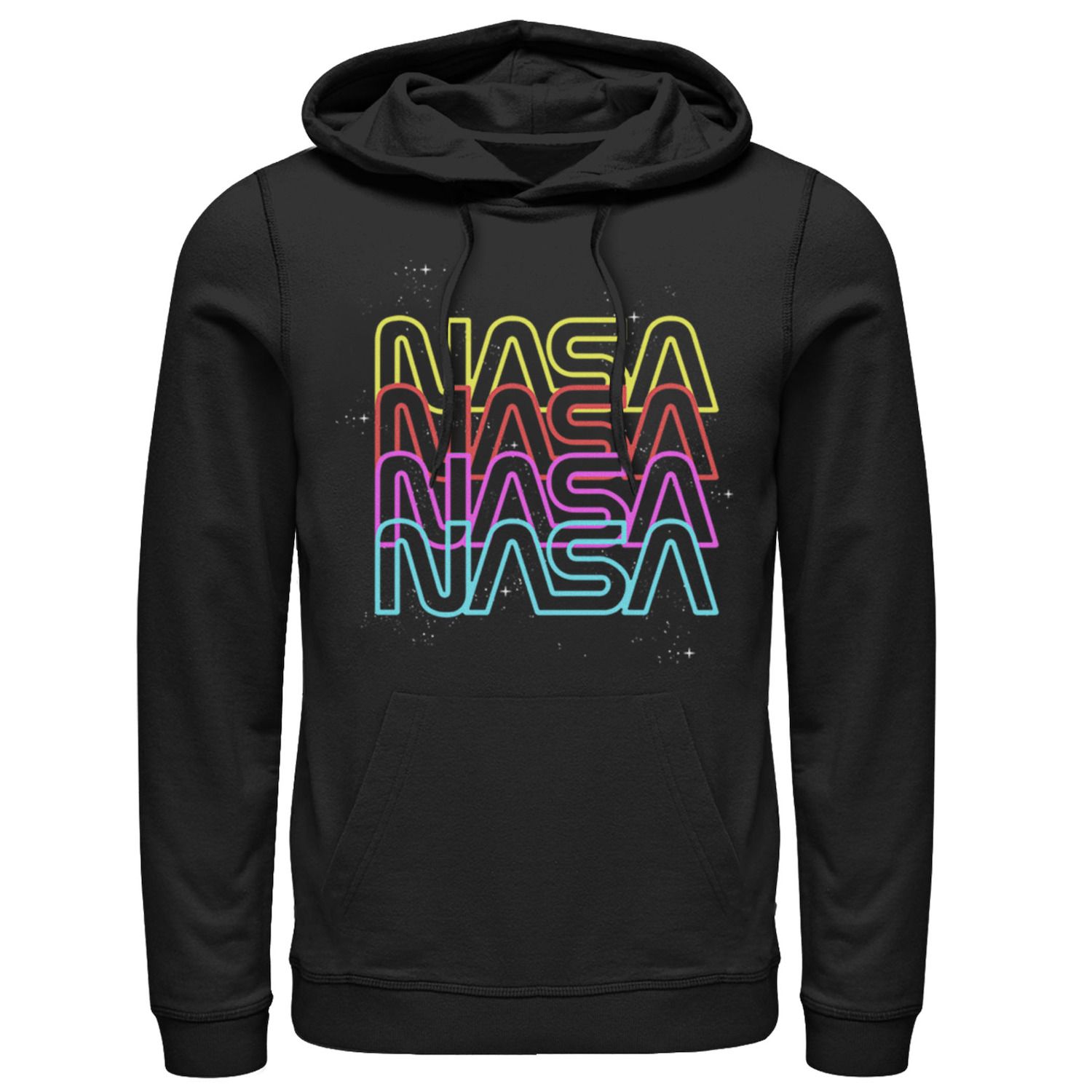 Мужская худи с графическим рисунком и неоновым логотипом NASA NASA Licensed Character