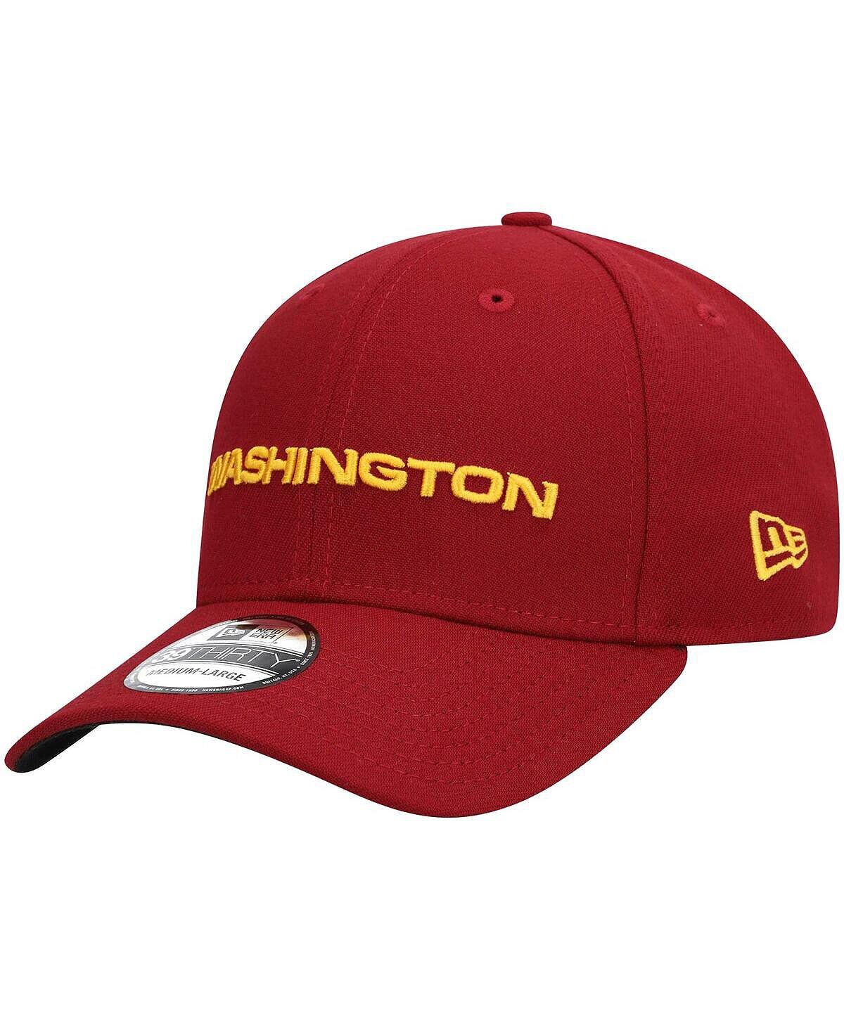 

Мужская бордовая бейсболка Washington Football Team Wordmark Team Classic 39THIRTY Flex Hat New Era