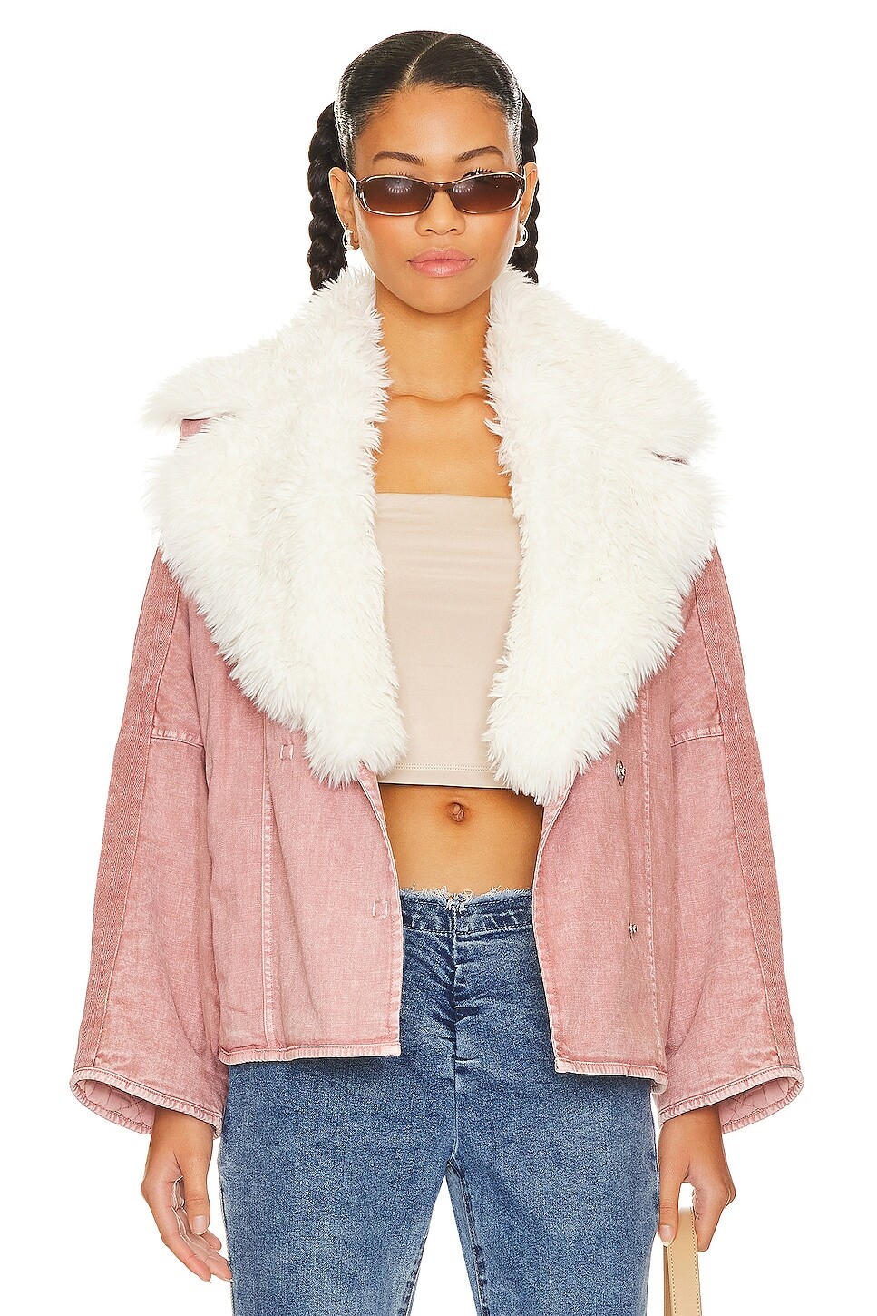 

Куртка Free People Lola Denim, цвет Pale Mauve